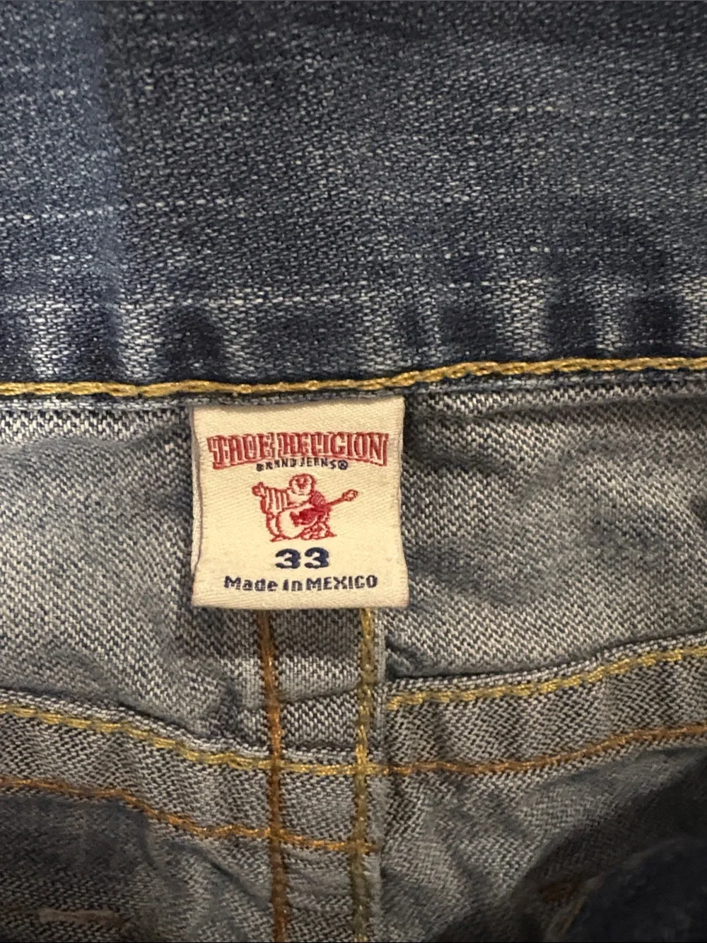 True Religion Men's Straight Leg Blue Denim Jeans